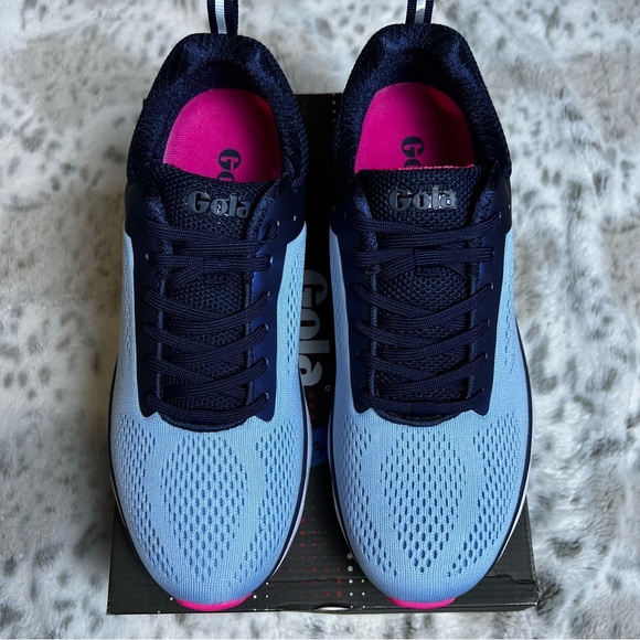 New Gola Ultra Speed Run Vista Blue/Navy/Pink Tennis Shoes sz 9 - Picture 6 of 13